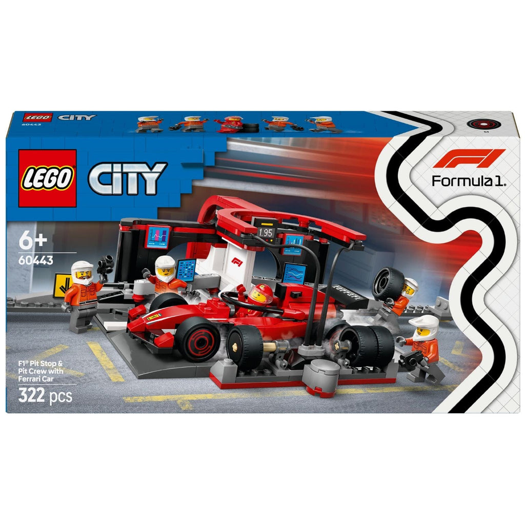 Lego City F1 Boxing and Boxing Crew with Ferrari Car-0
